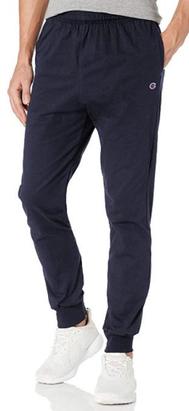 Men Joggers Champion Jersey Navy / Grey