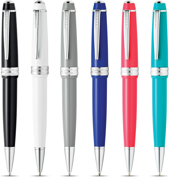 Stationery Pen Cross Bailey Ballpoint White / Grey / White Gold