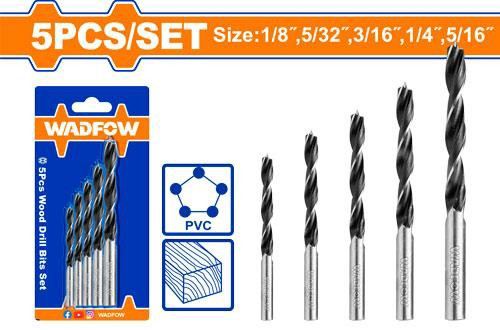DRILL BIT WADFOW 5PCS SET UWSJ3K01 WOOD