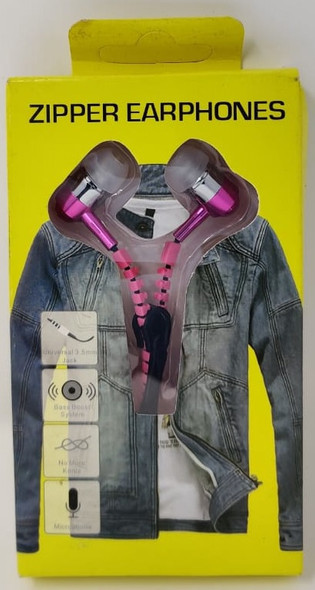 HEADPHONE WITH MIC ZIPPER YELLOW BOX