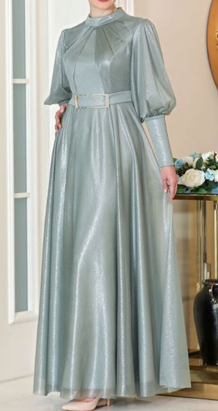 Dress Evening Shimmer Mint / Dried Rose / Grey