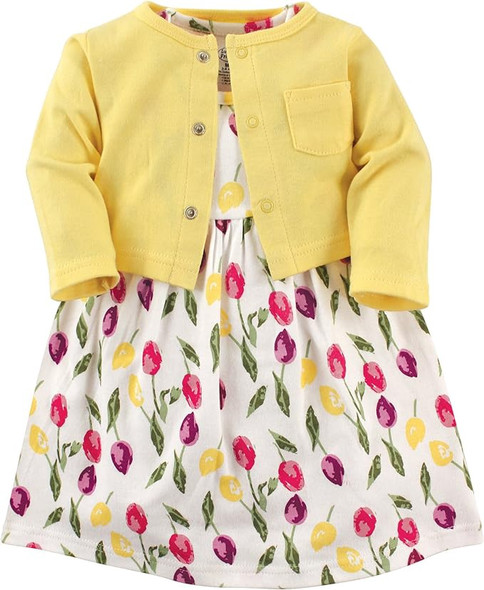 Baby Dress Luvable Friends Blue Floral / Yellow