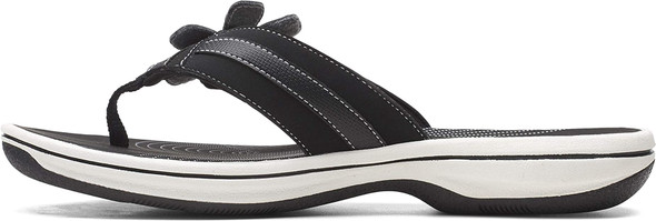 Footwear Women Clarks Brinkley Flora Flip-Flop Black / Navy Footwear Women Clarks Brinkley Flora Flip-Flop Black / Navy