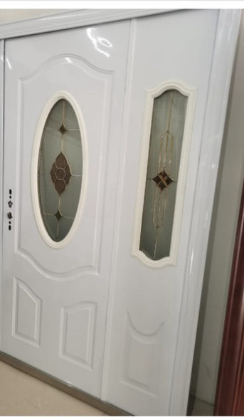 DOOR METAL WHTE GLASS WITH 1-GLASS SIDE PANEL 2050X1280X50MM ZYH-G007-W DOOR METAL WHTE GLASS WITH 1-GLASS SIDE PANEL 2050X1280X50MM ZYH-G007-W