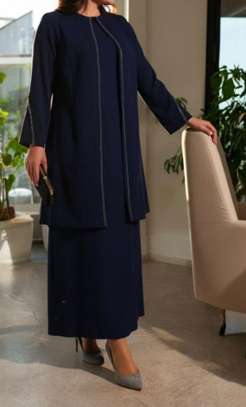 Gown Abaya Plus Occasion Black / Navy