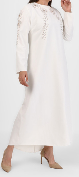 Dress Gown Occasion Ecru / Plum