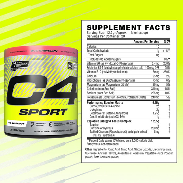 Supplement C4 Sport Watermelon / Icy Blue Razz / Hawaiian Punch Supplement C4 Sport Watermelon / Icy Blue Razz / Hawaiian Punch