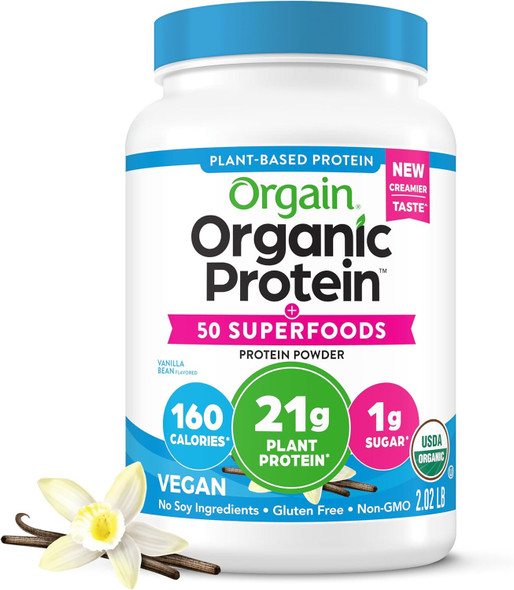 Supplement Orgain Organic Vegan Protein Powder Vanilla 2.02lb