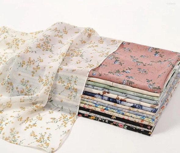 Hijab Scarf Floral Print Chiffon Crepe Assorted Colors Hijab Scarf Floral Print Chiffon Crepe Assorted Colors