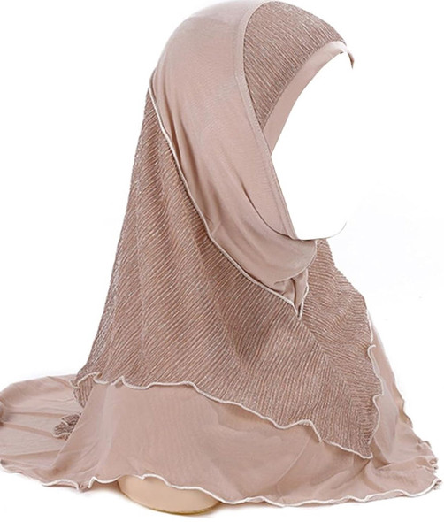 Hijab Scarf Kids Pull On Sparkle Lace Assorted Colors