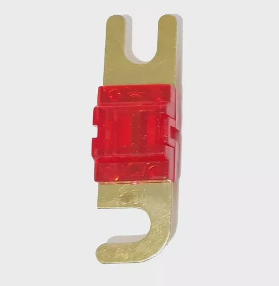 FUSE AUTO AFC-50A GOLD FLAT MINI ANL AUDIO PIPE 5PCS PACK