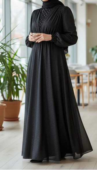 Dress Evening Occasion Plus Emerald/ Black