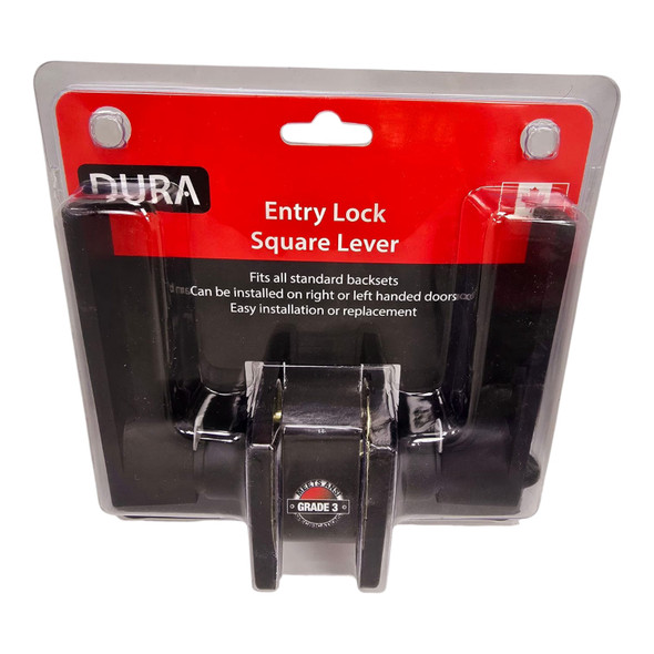 LOCK DURA ENTRY SQUARE LEVER MB #6371ET-MB