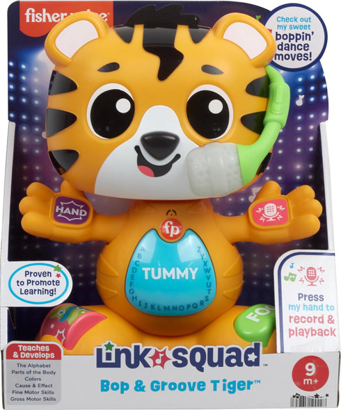 Toy Fisher-Price Link Squad Bop & Groove Tiger with Music & Lights Toy Fisher-Price Link Squad Bop & Groove Tiger with Music & Lights