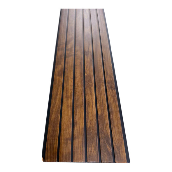 CEILING PVC 19' X 8" #G02 DARK POLISH HEAVY QUALITY GROOVE DESIGN
