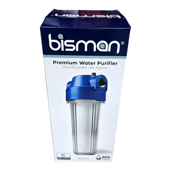 WATER FILTER HOUSING SINGLE CLEAR HEAVY WITH FILTER BISMAN BMWF002