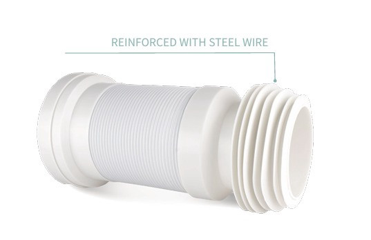 PVC PAN CONNECTOR 4" BISMAN FLEXIBLE ADJUSTABLE BMPTW004
