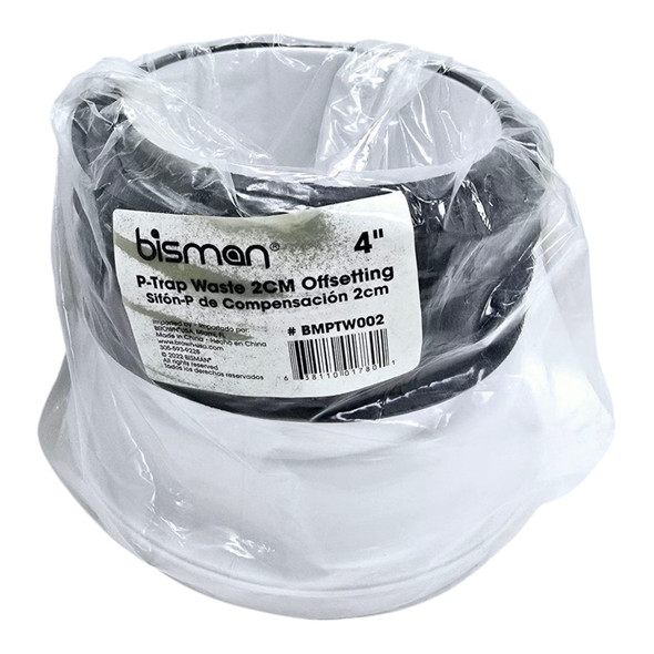 PVC PAN CONNECTOR 4" 2CM OFFSET BISMAN BMPTW002