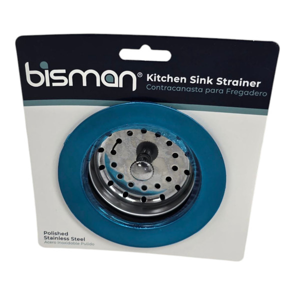 SINK WASTE KITCHEN 1 1/2" X 3 1/2" BISMAN PVC WITH STRAINER BMSD0300