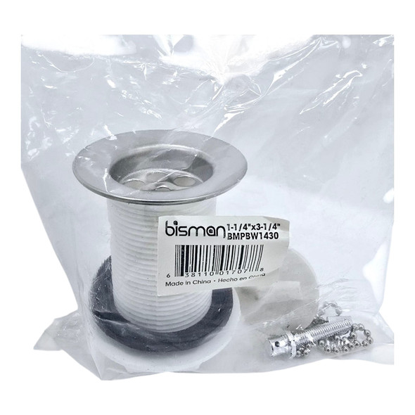 SINK WASTE PVC 1 1/4" X 3 1/4" BISMAN BMPBW1430