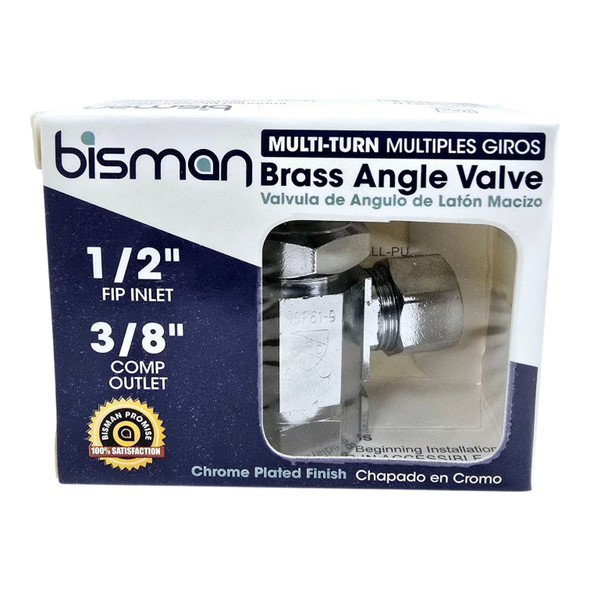 ANGLE VALVE 1/2" X 3/8" BISMAN BMA3010