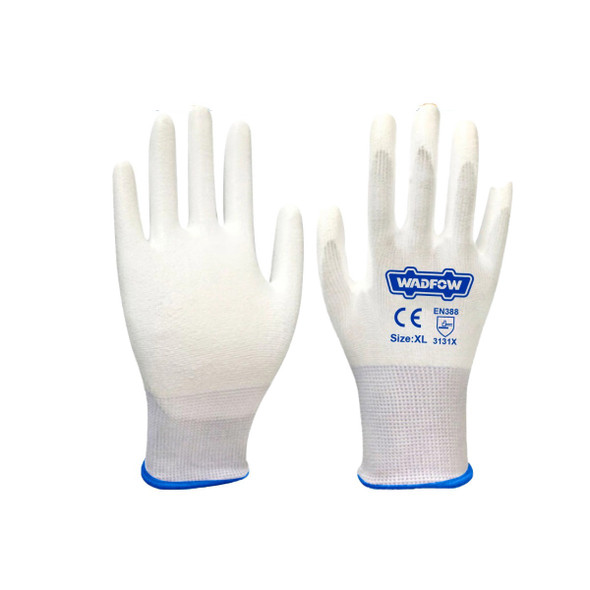 GLOVES WADFOW CLOTH TYPE WHITE AND BLUE TOP WPG1801 SOLD PER PR