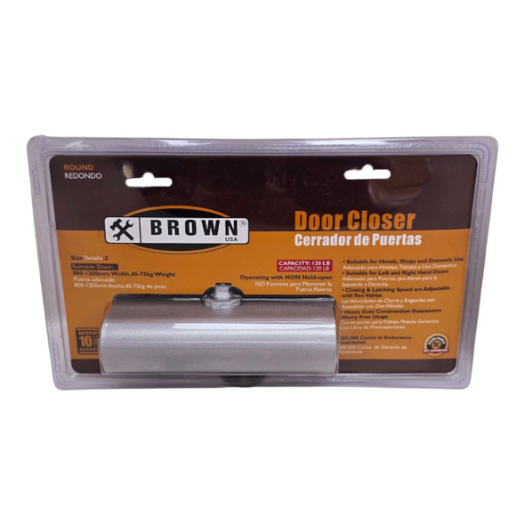 DOOR CLOSERS BROWN USA ROUND #BRDC002