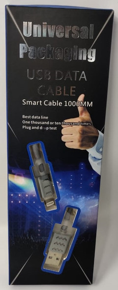 USB CABLE LIGHTING IPHONE UNIVERSAL PACKAGING SAFE SMART 1000MM