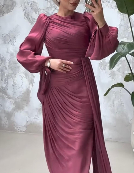 Dress Evening Occasion Blush / Dark Pink / Bronze