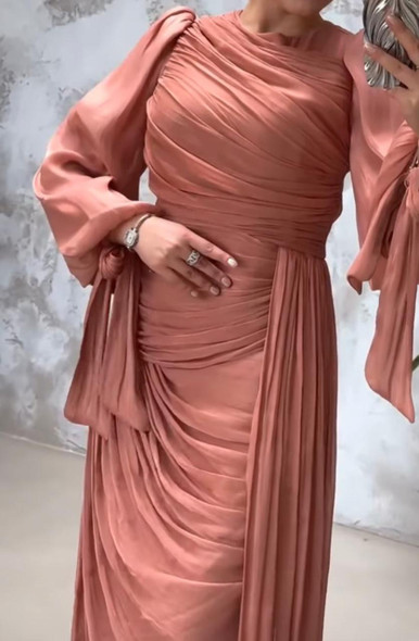 Dress Evening Occasion Blush / Dark Pink / Bronze