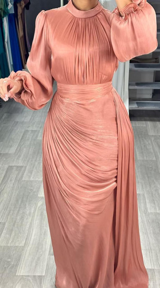 Dress Evening Occasion Peach / Mint / Silver