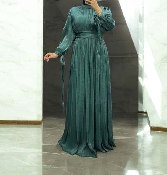 Dress Evening Occasion Plus Size Green / Peach