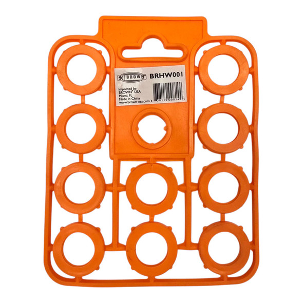 HOSE RUBBER WASHER KIT 10PCS BROWN USA BRHW001 ORANGE