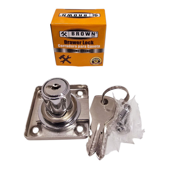 DRAW LOCK BROWN USA NA631 CHROME