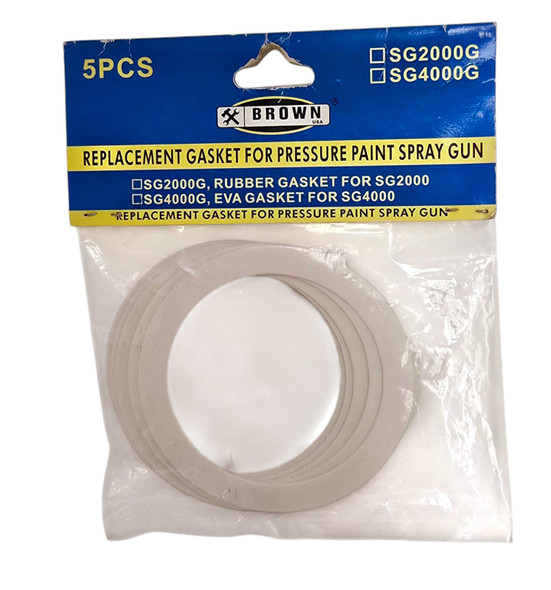 REPLACEMENT GASKET FOR SG4000 BROWN USA SPRAY GUN 5PCS PK REPLACEMENT GASKET FOR SG4000 BROWN USA SPRAY GUN 5PCS PK