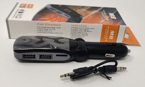 MODULATOR FM USB CHARGER M8 WIRELESS CAR KIT 2 USB 2.1A