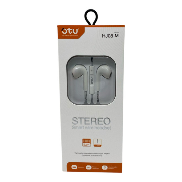 HEADPHONES & MIC OTU HJ-08-M SMART WIRE HEADSET HIFI IN-EAR