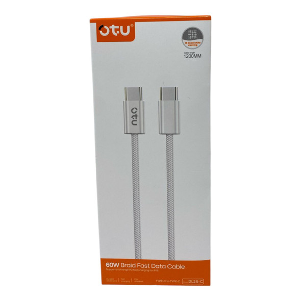 CHARGER CABLE USB OTU DL25-C 1200MM TYPE-C 60W BRAID FAST DATE CABLE