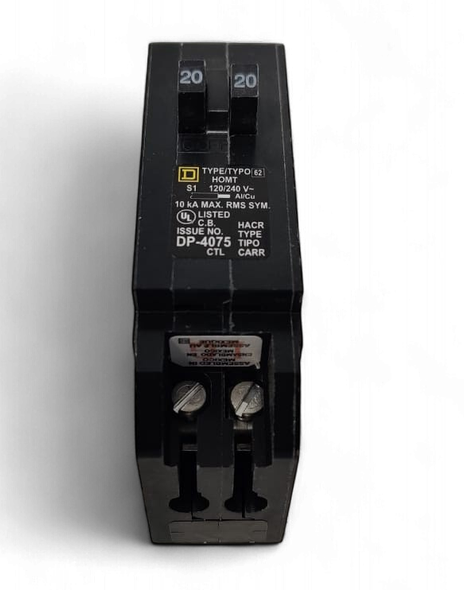 BREAKER 20/20AMPS DUPLEX SQUARE D