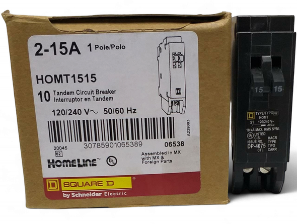 BREAKER 15/15AMPS DUPLEX SQUARE D