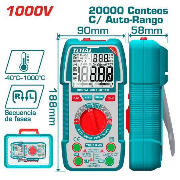 MULTIMETER TOTAL TMT5410003 DIGITAL 1000V