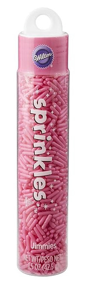 BAKING WILTON SPRINKLES JIMMIES PINK 1.5oz 42.5G 710-0-0159