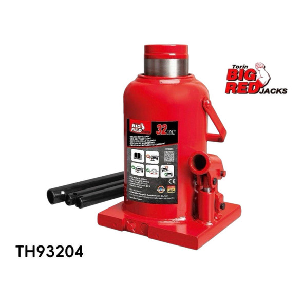 JACK HYDRAULIC 32 TON TORIN BIG RED JACKS TH93204 BOTTLE