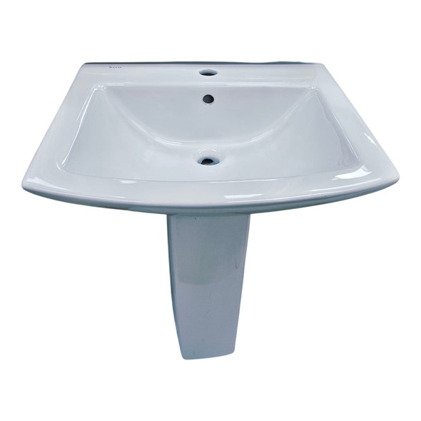 SINK WARE W/PEDESTAL WHITE SQUARE LARGE 1 HOLE INTO SINK WARE W/PEDESTAL WHITE SQUARE LARGE 1 HOLE INTO