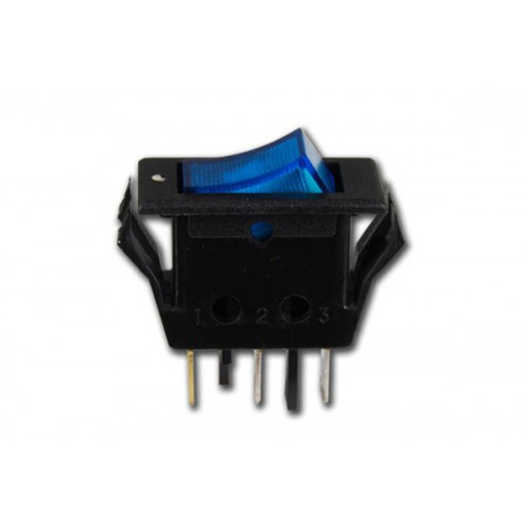 SWITCH ON & OFF EC-1220BLU ROCKER BLUE 3P LED