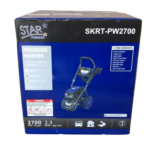 PRESSURE WASHER STAR 2700PSI SKRT-PW2700 PREMIUM BLUE