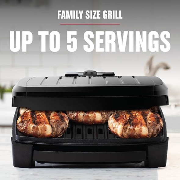 GRILL GEORGE FOREMAN GRECV075BZ SUBMERSIBLE BLACK PLATES