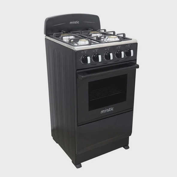 STOVE 4 BURNER MYSTIC 20" BLACK MY-ST4QZ921-PHCC-B