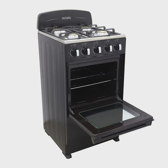 STOVE 4 BURNER MYSTIC 20" BLACK MY-ST4QZ921-PHCC-B