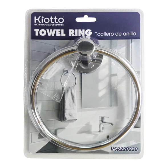 TOWEL RING CHROME KIOTTO VSR220230